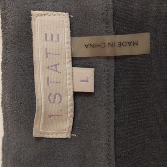 1ST STATE BRAND CONTEMPORARY FAUX  SUEDE A LINE WRAP AROUND skirt large - Picture 9 of 13